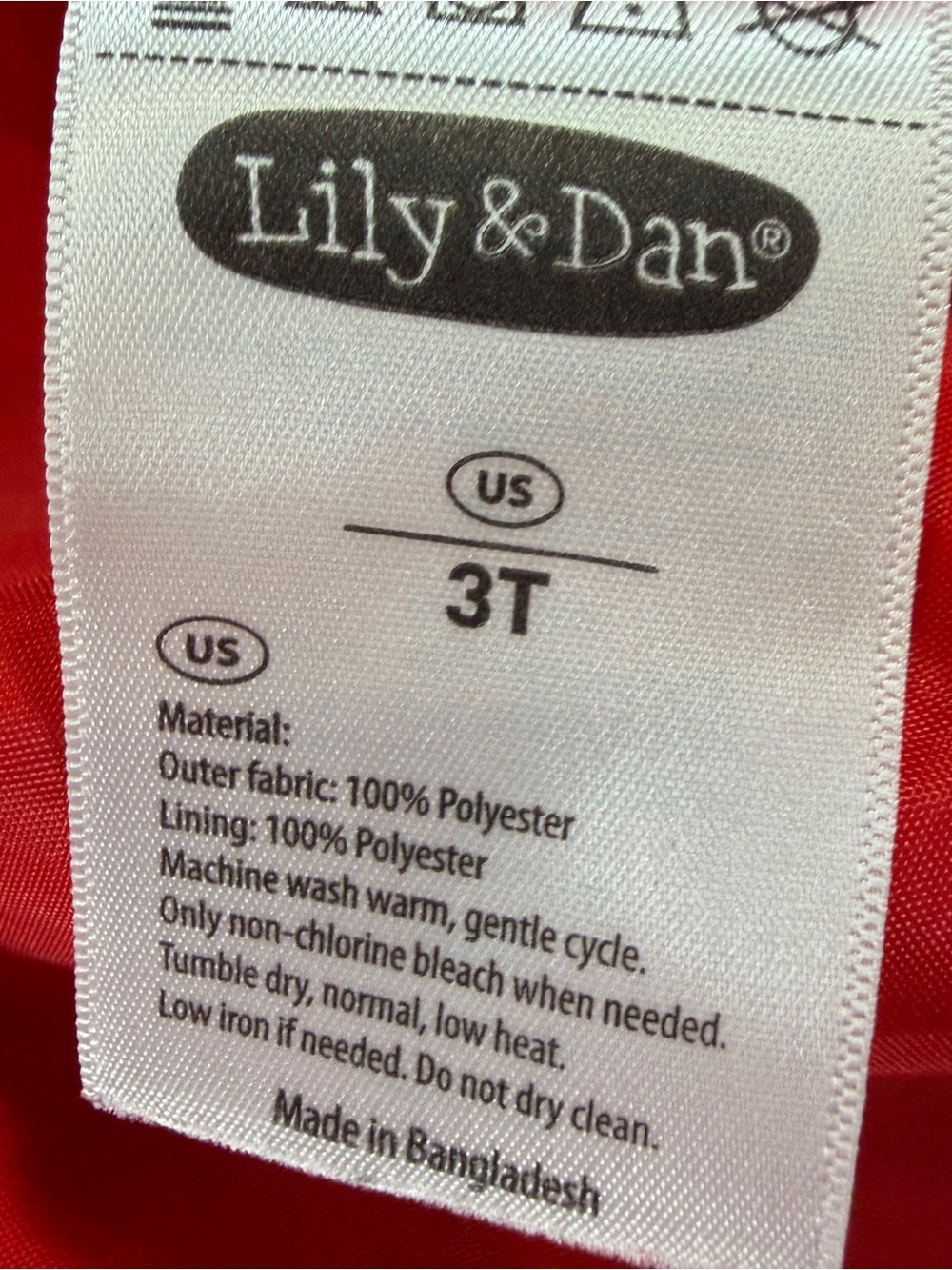 Lily & Dan Girls' Strawberry Print Hooded Rain Jacket - Red & Blue Sz 3T - Picture 5 of 6